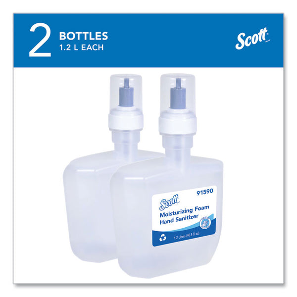 Scott® Pro Moisturizing Foam Hand Sanitizer, 1,200 mL Cassette, Fruity Cucumber Scent, 2/Carton (KCC91590) Carton of 2