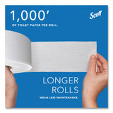 Scott® Essential 100% Recycled Fiber JRT Bathroom Tissue for Business, Septic Safe, 2-Ply, White, 3.55" x 1,000 ft, 12 Rolls/Carton (KCC67805) Case of 12