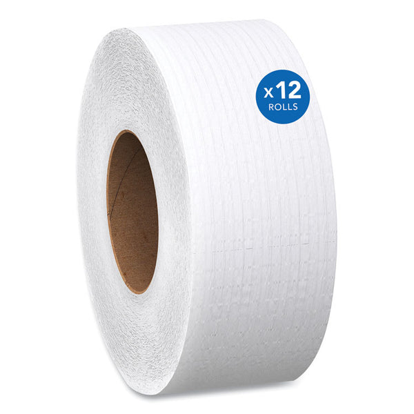 Scott® Essential 100% Recycled Fiber JRT Bathroom Tissue for Business, Septic Safe, 2-Ply, White, 3.55" x 1,000 ft, 12 Rolls/Carton (KCC67805)