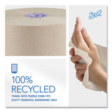 Scott® Essential 100% Recycled Fiber Hard Roll Towel, 1-Ply, 8" x 700 ft, 1.75" Core, Brown, 6 Rolls/Carton (KCC54038) Case of 6