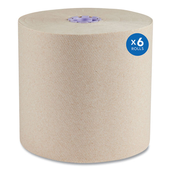 Scott® Essential 100% Recycled Fiber Hard Roll Towel, 1-Ply, 8" x 700 ft, 1.75" Core, Brown, 6 Rolls/Carton (KCC54038)