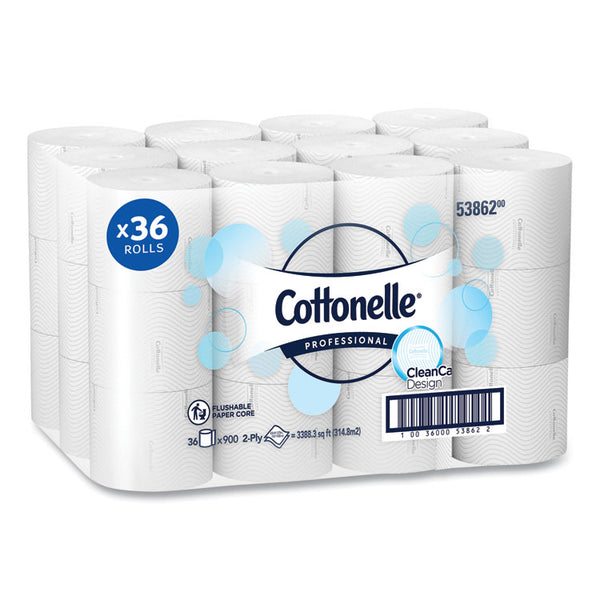 Cottonelle® Clean Care Bathroom Tissue, Septic Safe, 2-Ply, White, 900 Sheets/Roll, 36 Rolls/Carton (KCC53862)