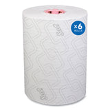 Scott® Slimroll Towels, 1-Ply, 8" x 580 ft, White/Pink Core, Traditional Business, 6 Rolls/Carton (KCC47032) Case of 6