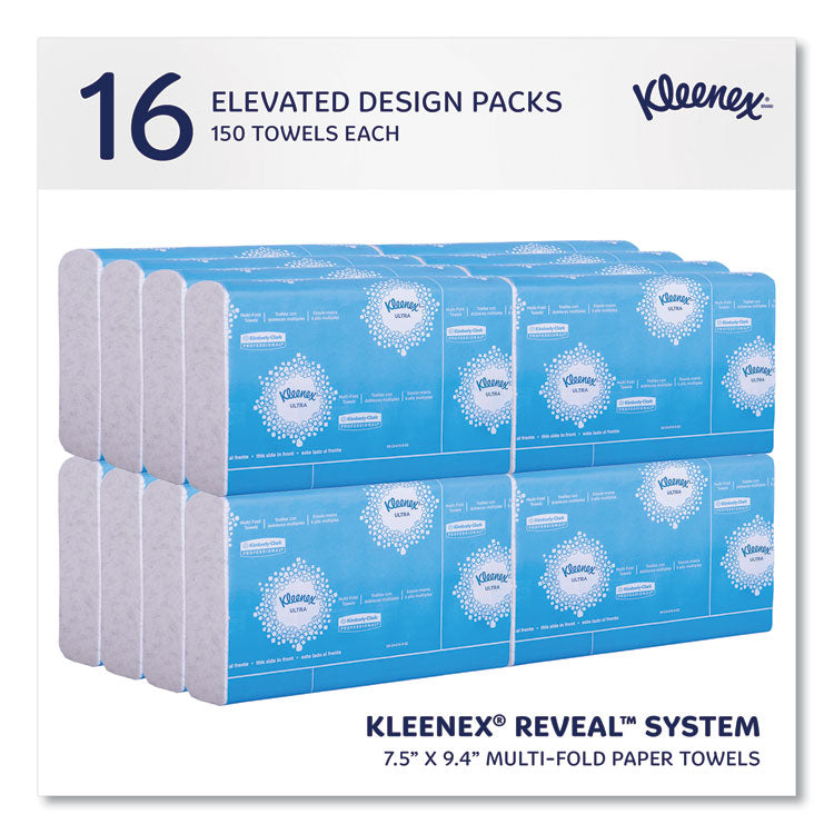 Kleenex® Reveal Multi-Fold Towels, 2-Ply, 8 x 9.4, White, 16/Carton (KCC46321) Case of 16