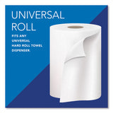 Scott® Essential 100% Recycled Fiber Hard Roll Towel, 1-Ply, 8" x 800 ft, 1.5" Core, White, 12 Rolls/Carton (KCC01052)