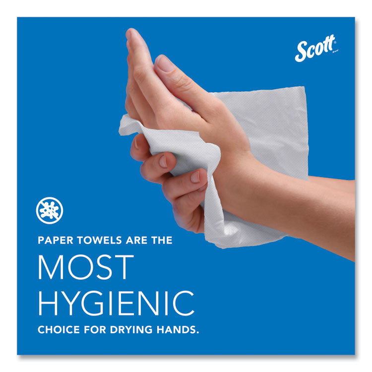 Scott® Essential 100% Recycled Fiber Hard Roll Towel, 1-Ply, 8" x 800 ft, 1.5" Core, White, 12 Rolls/Carton (KCC01052)