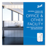 Scott® Essential 100% Recycled Fiber Hard Roll Towel, 1-Ply, 8" x 800 ft, 1.5" Core, White, 12 Rolls/Carton (KCC01052)