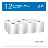 Scott® Essential Hard Roll Towels for Business, Absorbency Pockets, 1-Ply, 8" x 800 ft,  1.5" Core, White, 12 Rolls/Carton (KCC01040)