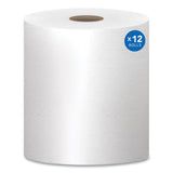 Scott® Essential 100% Recycled Fiber Hard Roll Towel, 1-Ply, 8" x 800 ft, 1.5" Core, White, 12 Rolls/Carton (KCC01052)