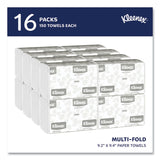 Kleenex® Multi-Fold Paper Towels, 1-Ply, 9.2 x 9.4, White, 150/Pack, 16 Packs/Carton (KCC01890)