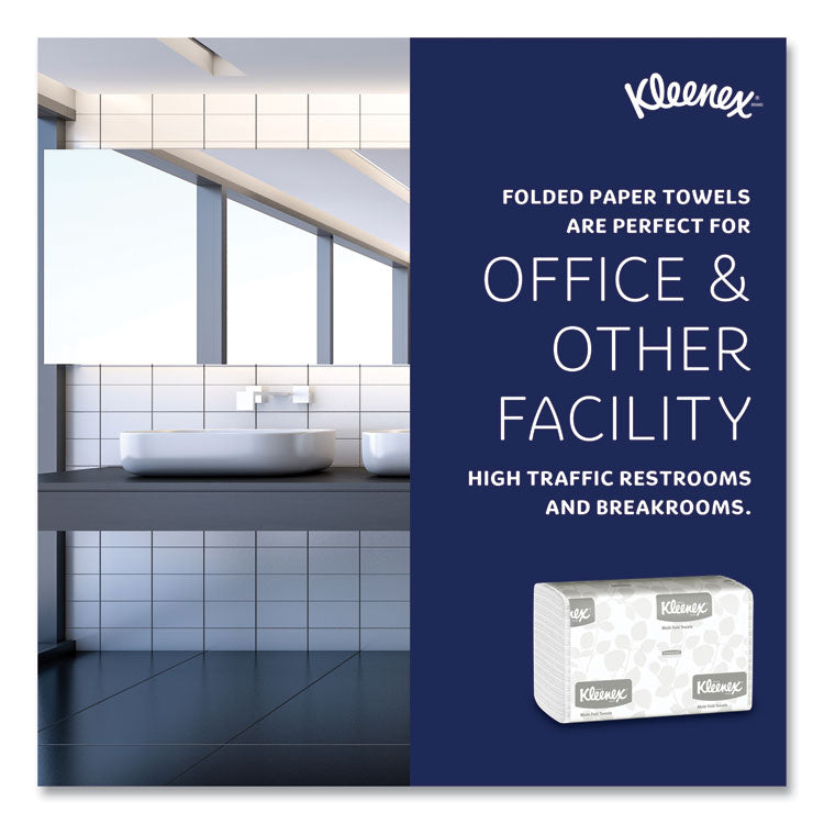 Kleenex® Multi-Fold Paper Towels, 1-Ply, 9.2 x 9.4, White, 150/Pack, 16 Packs/Carton (KCC01890)