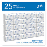 Scott® Pro Scottfold Towels, 1-Ply, 7.8 x 12.4, White, 175 Towels/Pack, 25 Packs/Carton (KCC01960)