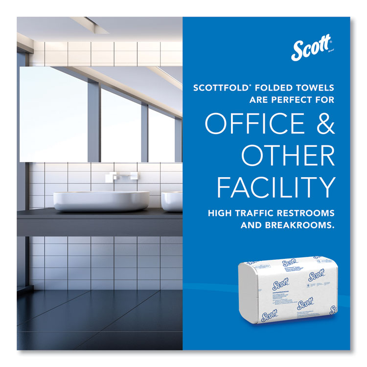 Scott® Pro Scottfold Towels, 1-Ply, 7.8 x 12.4, White, 175 Towels/Pack, 25 Packs/Carton (KCC01960)