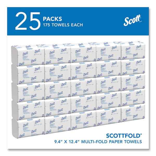 Scott® Pro Scottfold Towels, 1-Ply, 9.4 x 12.4, White, 175 Towels/Pack, 25 Packs/Carton (KCC01980) Case of 4375