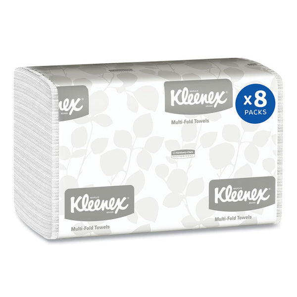 Kleenex® Multi-Fold Paper Towels, Convenience, 9.2 x 9.4, White, 150/Pack, 8 Packs/Carton (KCC02046) Case of 1200