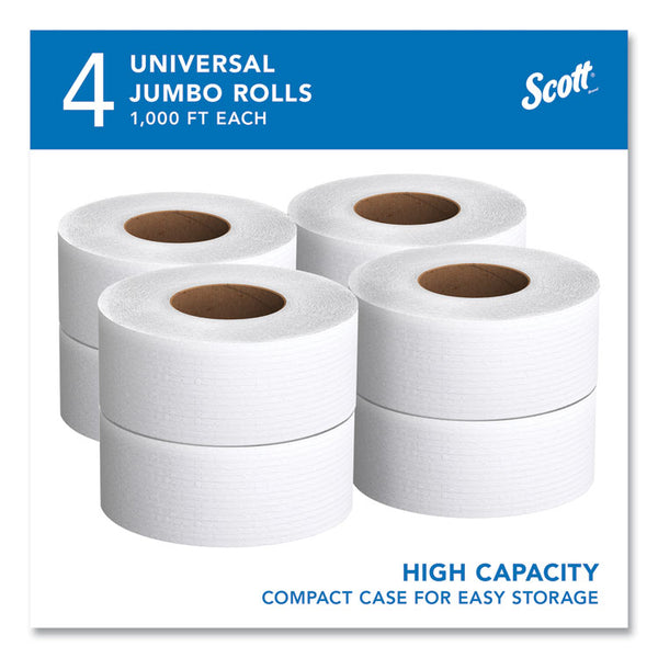 Scott® Essential JRT Jumbo Roll Bathroom Tissue, Septic Safe, 2-Ply, White, 3.55" x 1,000 ft, 4 Rolls/Carton (KCC03148) Carton of 4