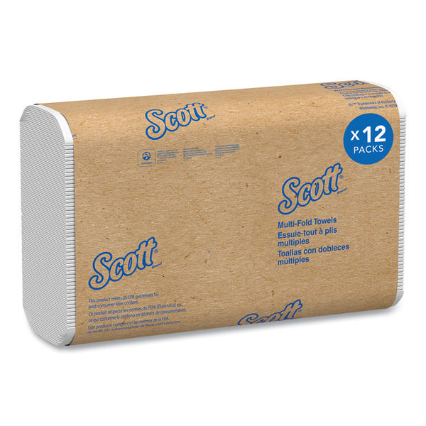 Scott® Multi-Fold Towels, Absorbency Pockets, 1-Ply, 9.2 x 9.4, White, 250 Sheets/Pack (KCC03650) Case of 12