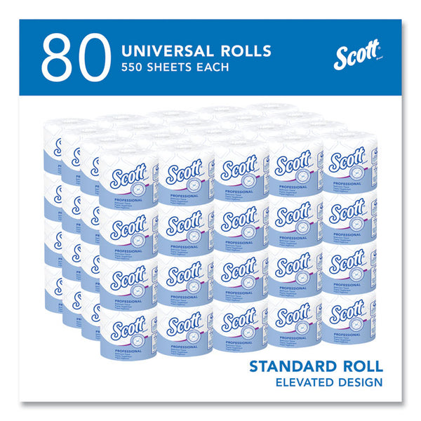 Scott® Essential Standard Roll Bathroom Tissue for Business, Septic Safe, 2-Ply, White, 550 Sheets/Roll, 80/Carton (KCC04460)