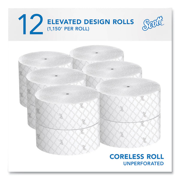 Scott® Essential Coreless JRT, Septic Safe, 2-Ply, White, 3.75" x 1,150 ft, 12 Rolls/Carton (KCC07006)