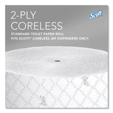 Scott® Essential Coreless JRT, Septic Safe, 2-Ply, White, 3.75" x 1,150 ft, 12 Rolls/Carton (KCC07006)