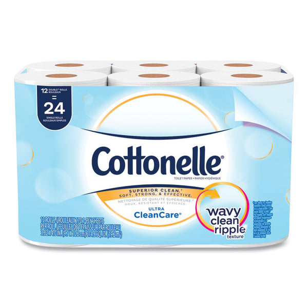 Cottonelle® Clean Care Bathroom Tissue, Septic Safe, 1-Ply, White, 170 Sheets/Roll, 48 Rolls/Carton (KCC12456)