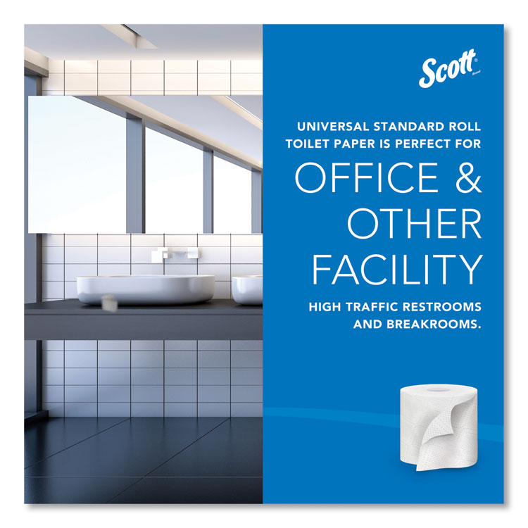 Scott® Essential Standard Roll Bathroom Tissue for Business, Septic Safe, Convenience Carton, 2-Ply, White, 550/Roll, 20 Rolls/CT (KCC13607) Case of 20