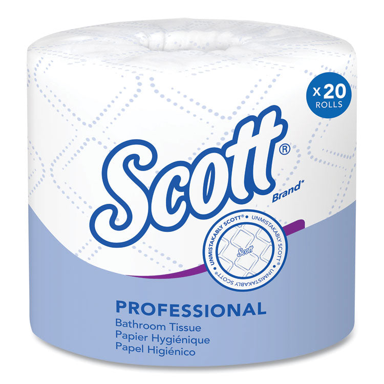 Scott® Essential Standard Roll Bathroom Tissue for Business, Septic Safe, Convenience Carton, 2-Ply, White, 550/Roll, 20 Rolls/CT (KCC13607) Case of 20