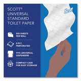 Scott® Essential Standard Roll Bathroom Tissue for Business, Septic Safe, Convenience Carton, 2-Ply, White, 550/Roll, 20 Rolls/CT (KCC13607) Case of 20