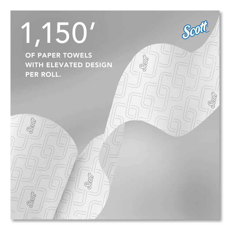 Scott® Pro Hard Roll Paper Towels with Elevated Scott Design for Scott Pro Dispenser, Blue Core Only, 1-Ply, 1,150 ft, 6 Rolls/CT (KCC25702)