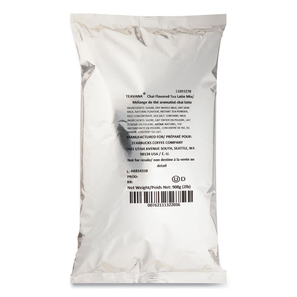 Starbucks Teavana Chai Tea Latte Mix, Chai, 2 lb Bag (SBK12421380) Each