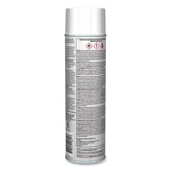 Claire® Stainless Steel Polish and Cleaner, Lemon Scent, 15 oz Aerosol Spray, Dozen (CGC841)