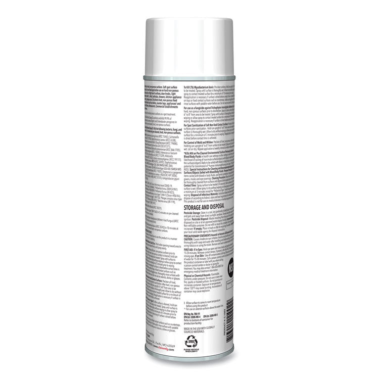 Claire® Spray Q Disinfectant, Lemon Scent, 17 oz Aerosol Spray, Dozen (CGC1002)