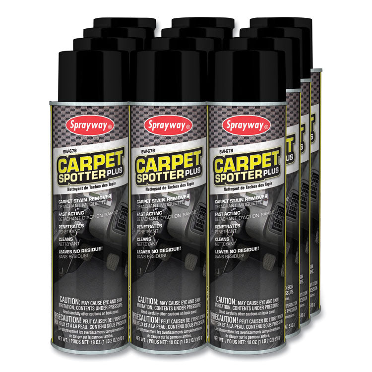 Sprayway® Carpet Spotter Plus, Butyl Scent, 18 oz Aerosol Spray, Dozen (CGC676)