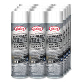 Claire® Stainless Steel Polish and Cleaner, Lemon Scent, 15 oz Aerosol Spray, Dozen (CGC841) Each