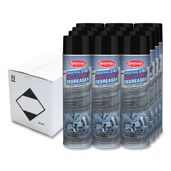 Sprayway® C-60 Industrial Solvent Degreaser, 20 oz, Dozen (CGC064)