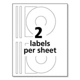 Avery® Laser CD Labels, Matte White, 100/Pack (AVE5698)