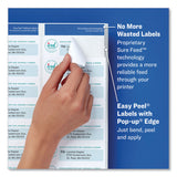Avery® Glossy Clear Easy Peel Mailing Labels w/ Sure Feed Technology, Inkjet/Laser Printers, 0.66 x 1.75, 60/Sheet, 10 Sheets/PK (AVE6520) Pack of 600