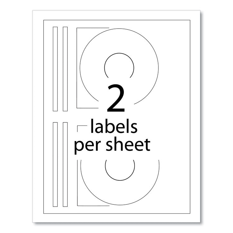 Avery® Inkjet CD Labels, Matte White, 100/Pack (AVE8691)