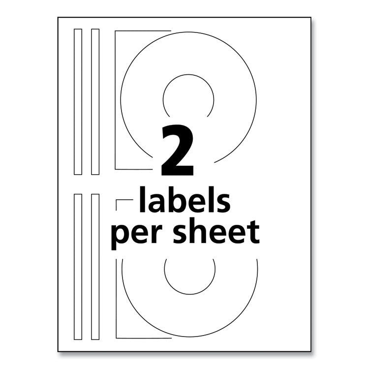 Avery® Inkjet Full-Face CD Labels, Glossy White, 20/Pack (AVE8944)