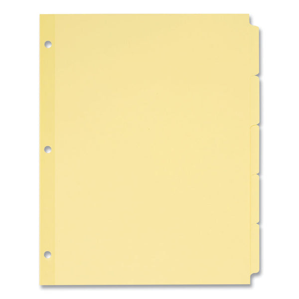 Avery® Write and Erase Plain-Tab Paper Dividers, 5-Tab, 11 x 8.5, Buff, 36 Sets (AVE11501)