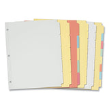 Avery® Write and Erase Plain-Tab Paper Dividers, 5-Tab, 11 x 8.5, Buff, 36 Sets (AVE11501)