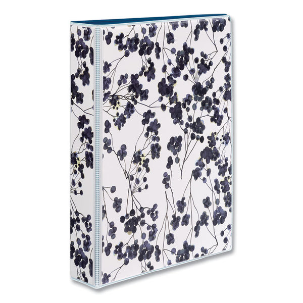 Avery® Durable Mini Size Non-View Fashion Binder with Round Rings, 3 Rings, 1" Capacity, 8.5 x 5.5, Floral/Navy (AVE18444)