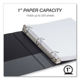 Samsill® Biobased Round Ring Binder, 3 Rings, 1" Capacity, 11 x 8.5, Black (SAM14830) Each