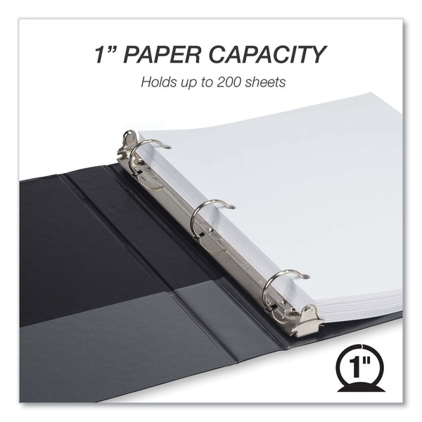 Samsill® Biobased Round Ring Binder, 3 Rings, 1" Capacity, 11 x 8.5, Black (SAM14830) Each