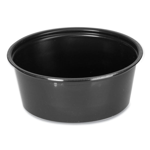 Fabri-Kal® Portion Cups, 3.25 oz, Black, 250/Sleeve, 10 Sleeves/Carton (FABPPC325B)