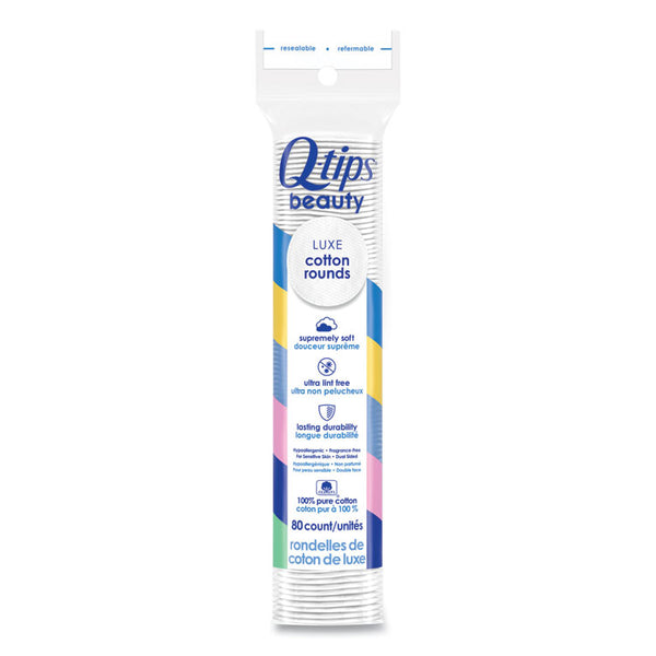 Q-tips® Beauty Rounds, 80 Count, 12 Packs/Carton (UNI030521004573)