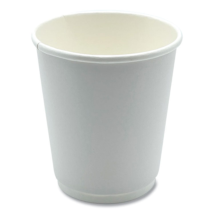 Boardwalk® Paper Hot Cups, Double-Walled, 8 oz, White, 500/Carton (BWKDW8HCUP) Case of 500