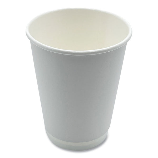 Boardwalk® Paper Hot Cups, Double-Walled, 12 oz, White, 500/Carton (BWKDW12HCUP)