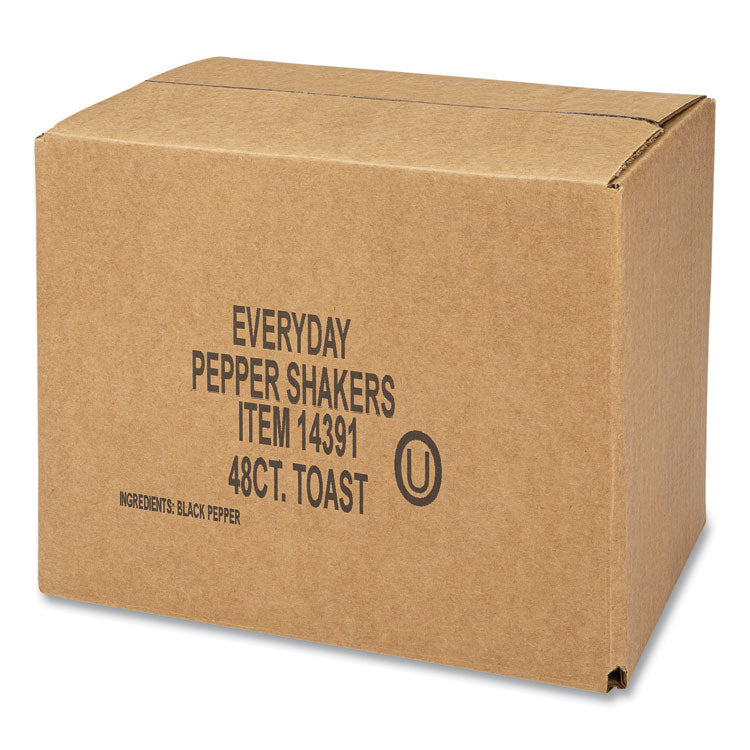 Office Snax® Pepper Shakers, 4 oz Shakers, 48/Carton (OFX14391)