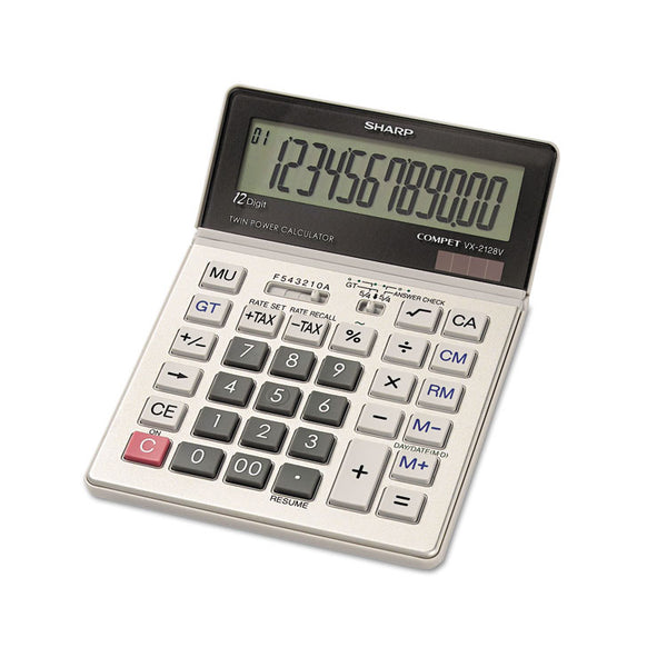 Sharp® VX2128V Commercial Desktop Calculator, 12-Digit LCD (SHRVX2128V) Each